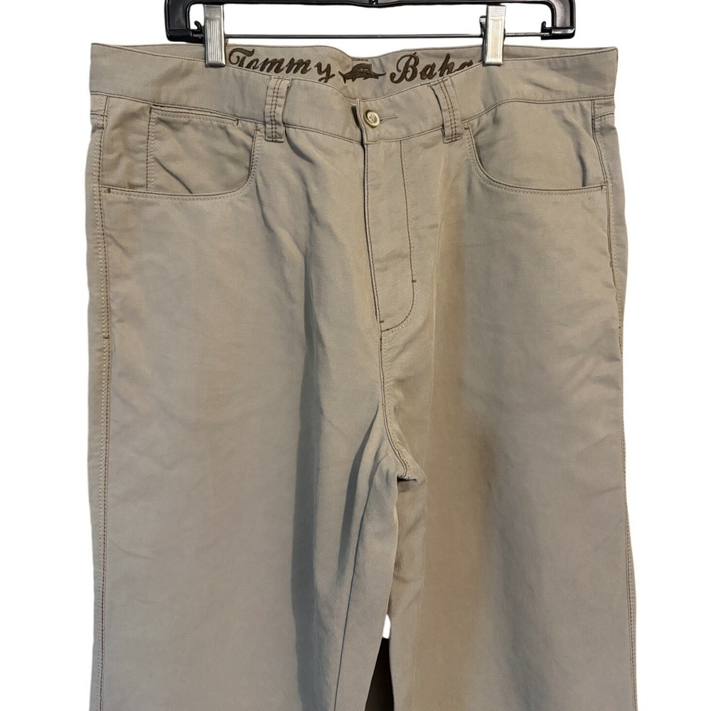Tommy‎ Bahama Pants Tencel Cotton Blend Men's 36x30 Beige Relaxed Fit Chino - Picture 3 of 16